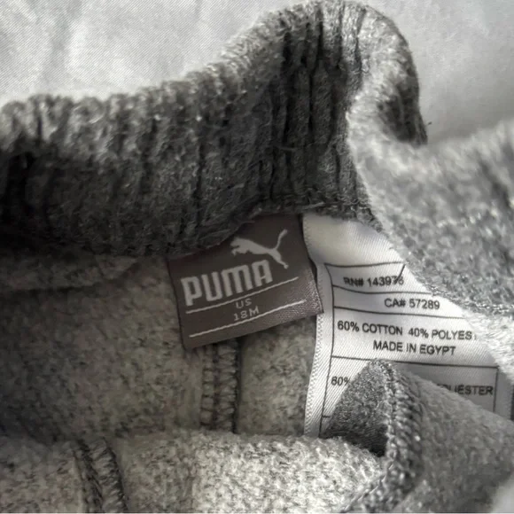 Puma Kids Gray Hoodie Set with Red Logo - Picture 5 of 6